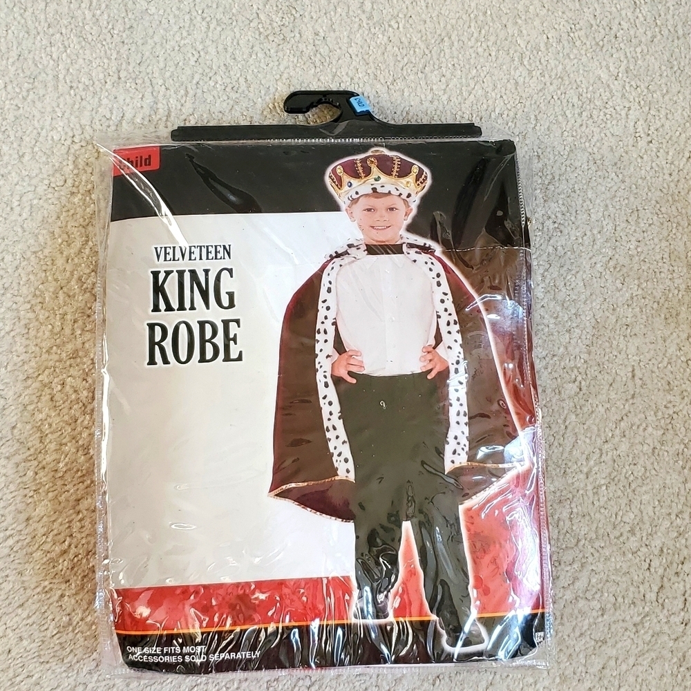 Halloween velveteen king robe ..Child's size